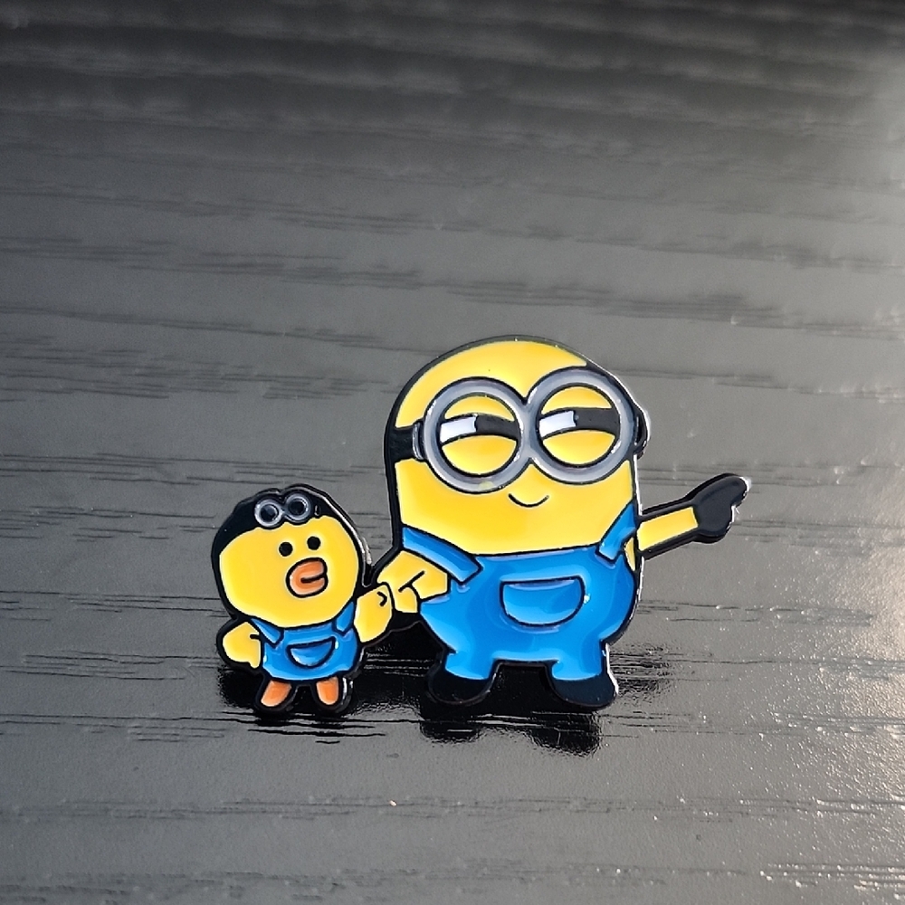 Minion and Chick Inspired Enamel Pin